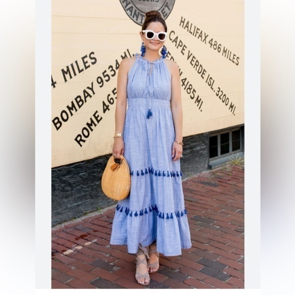 Maggy London Woven Cotton Maxi Dress 2